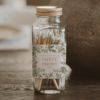 Green Delft White Tip Safety Matches - 60 Count, 3.75"