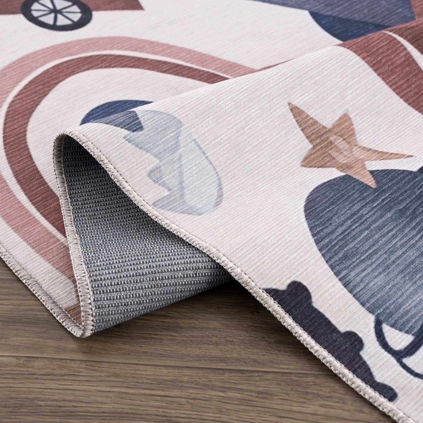 Libra Rainbow Kids Washable Area Rug