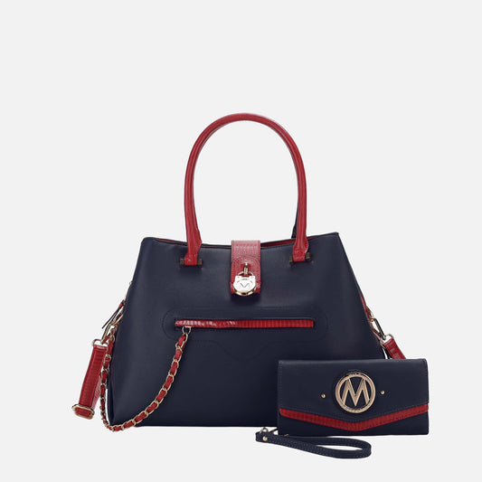 Edith Vegan Leather Women Tote Bag With wallet