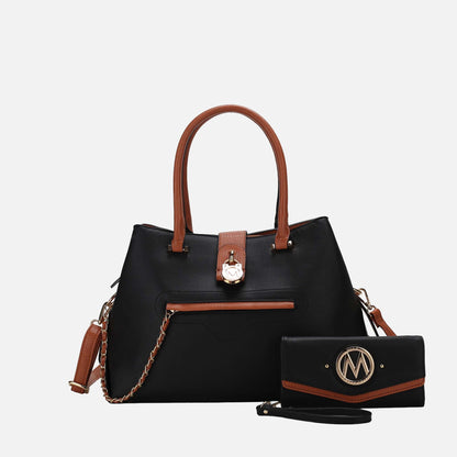 Edith Vegan Leather Women Tote Bag With wallet