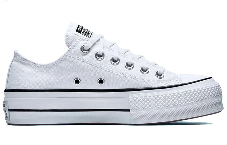 Converse Chuck Taylor All Star Lift Women's Platform Low-Top Sneakers — White/Black Canvas