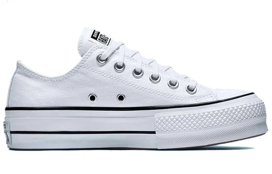 Converse Chuck Taylor All Star Lift Women's Platform Low-Top Sneakers — White/Black Canvas