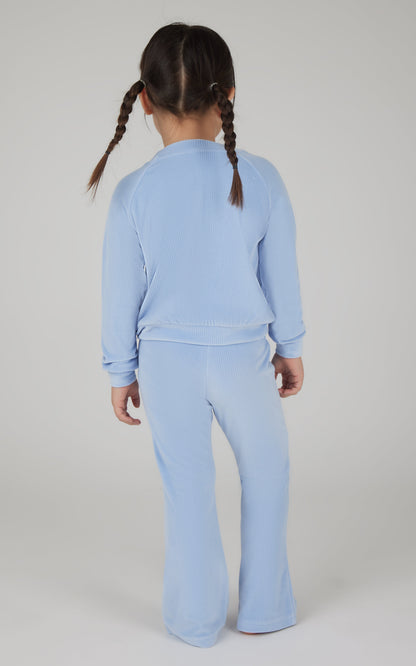 4-6X 2 PC Ribbed Velour Top and Flare Leg Pant