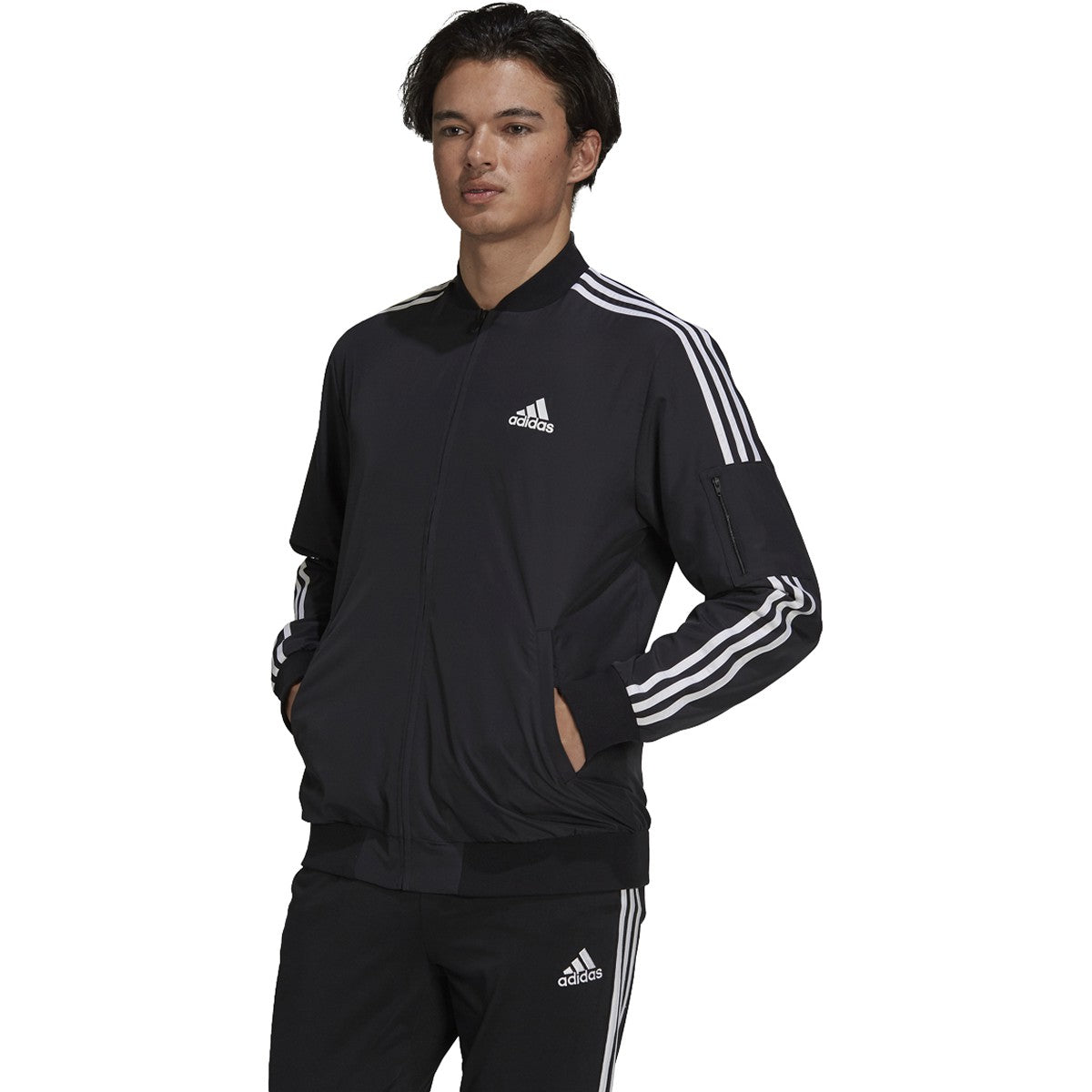 adidas Men's Essentials Woven 3-Stripes Jacket