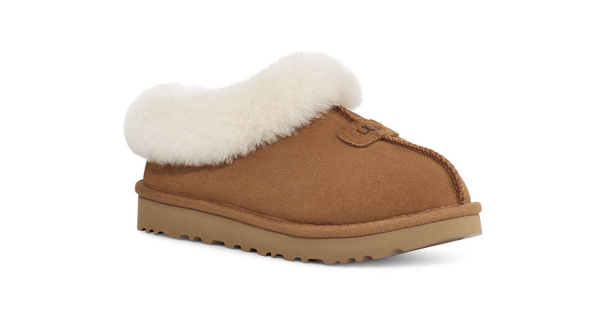 UGG Tazzette Womens Platform Clogs — Chestnut Suede