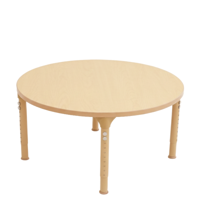 Round Adjustable Kids Table – 36" Diameter, 17" to 25" Height | Classroom, Montessori & Daycare Activity Table