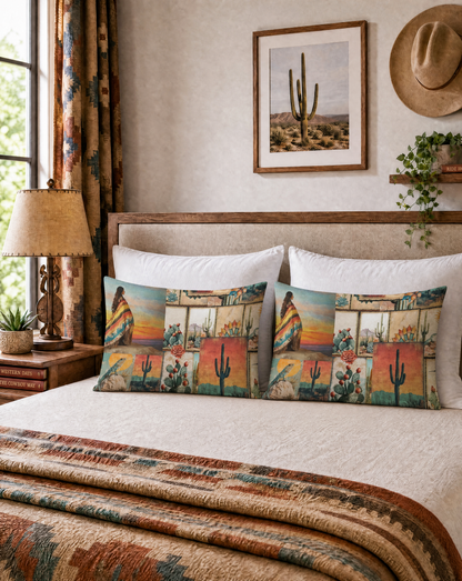 Pictures of the Southwest Queen Size Pillow Case Made in America