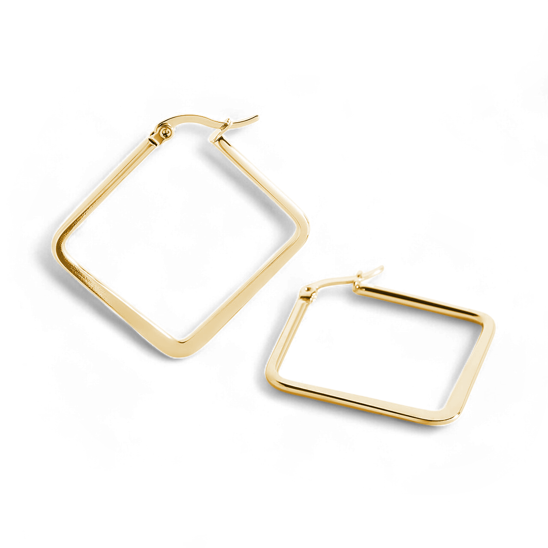 Mint & Lily Geometric Girl Boss Hoop Earrings