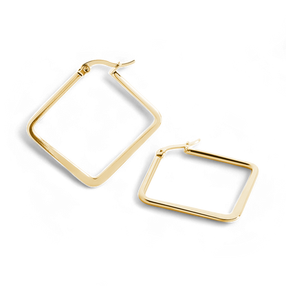 Mint & Lily Geometric Girl Boss Hoop Earrings