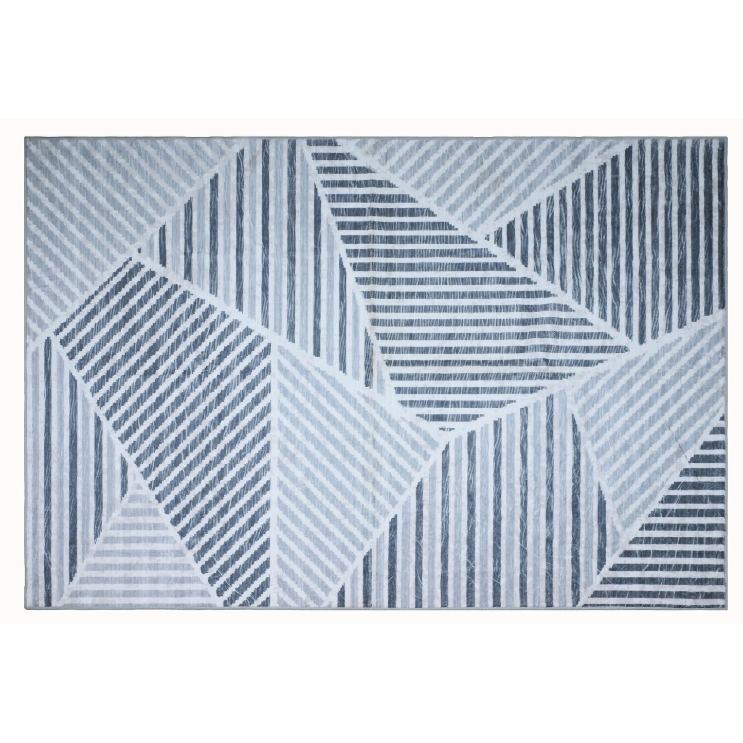 Bibb Home Washable Flannel Printed Accent Rug With Latex Back 1-2 Pack  24x36