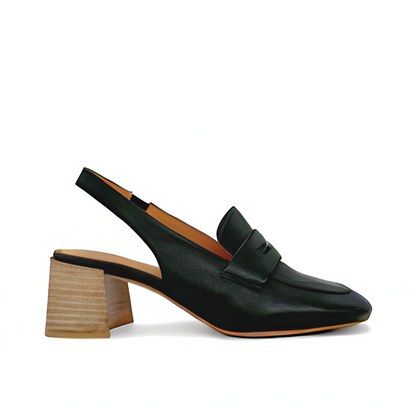 Glasgow Slingback Mules - Black