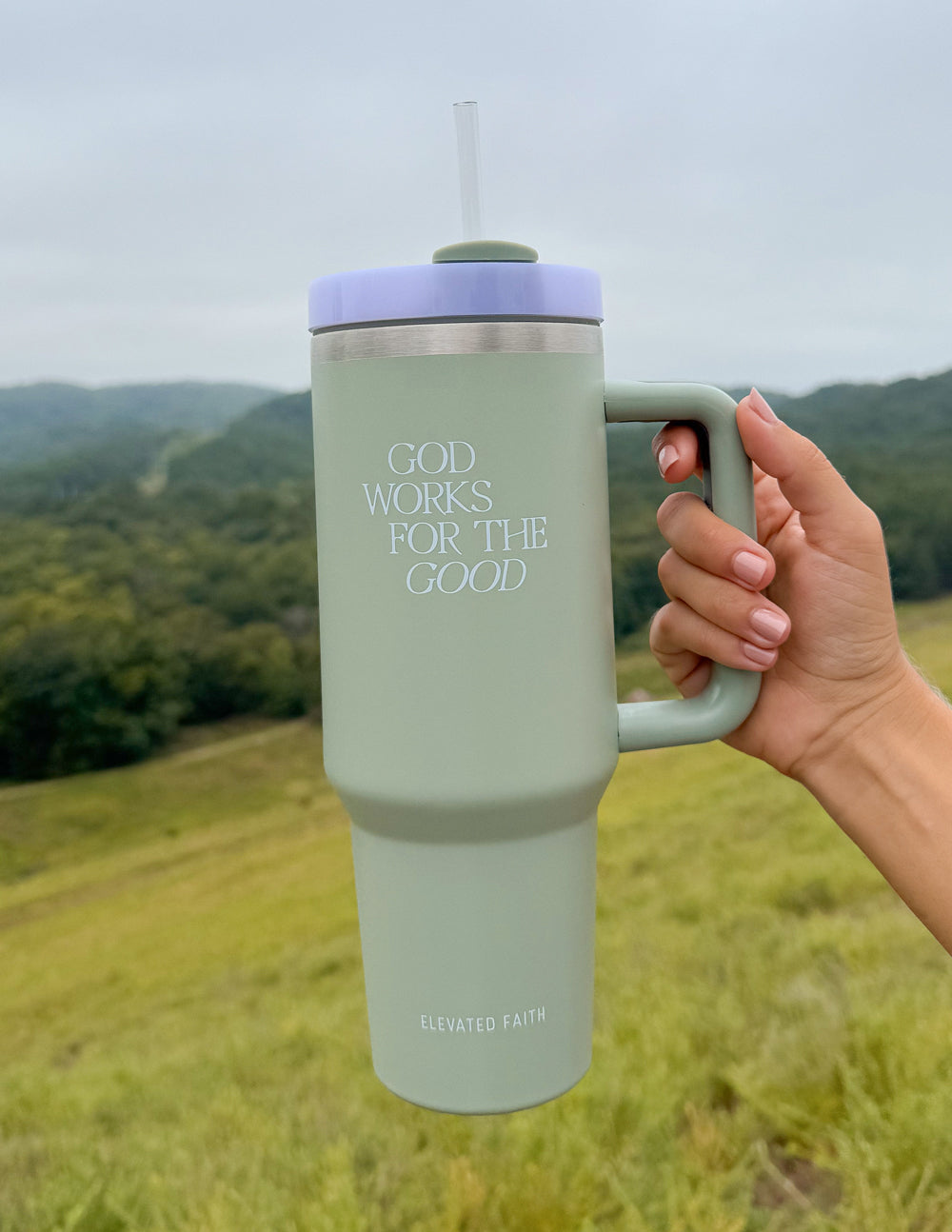 Elevated Faith God Works for the Good 40 oz Tumbler