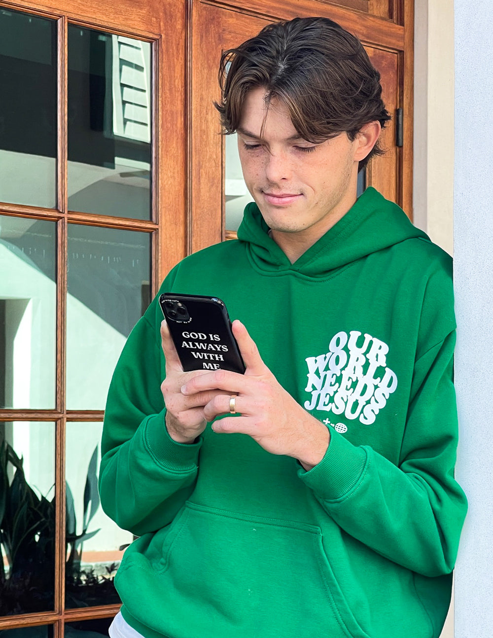 Elevated Faith Black God is Always With Me Phone Case