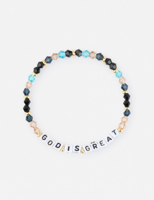 Elevated Faith God is Great Letter Bracelet