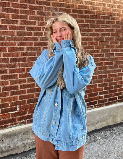 Elevated Faith God of Miracles Denim Jacket