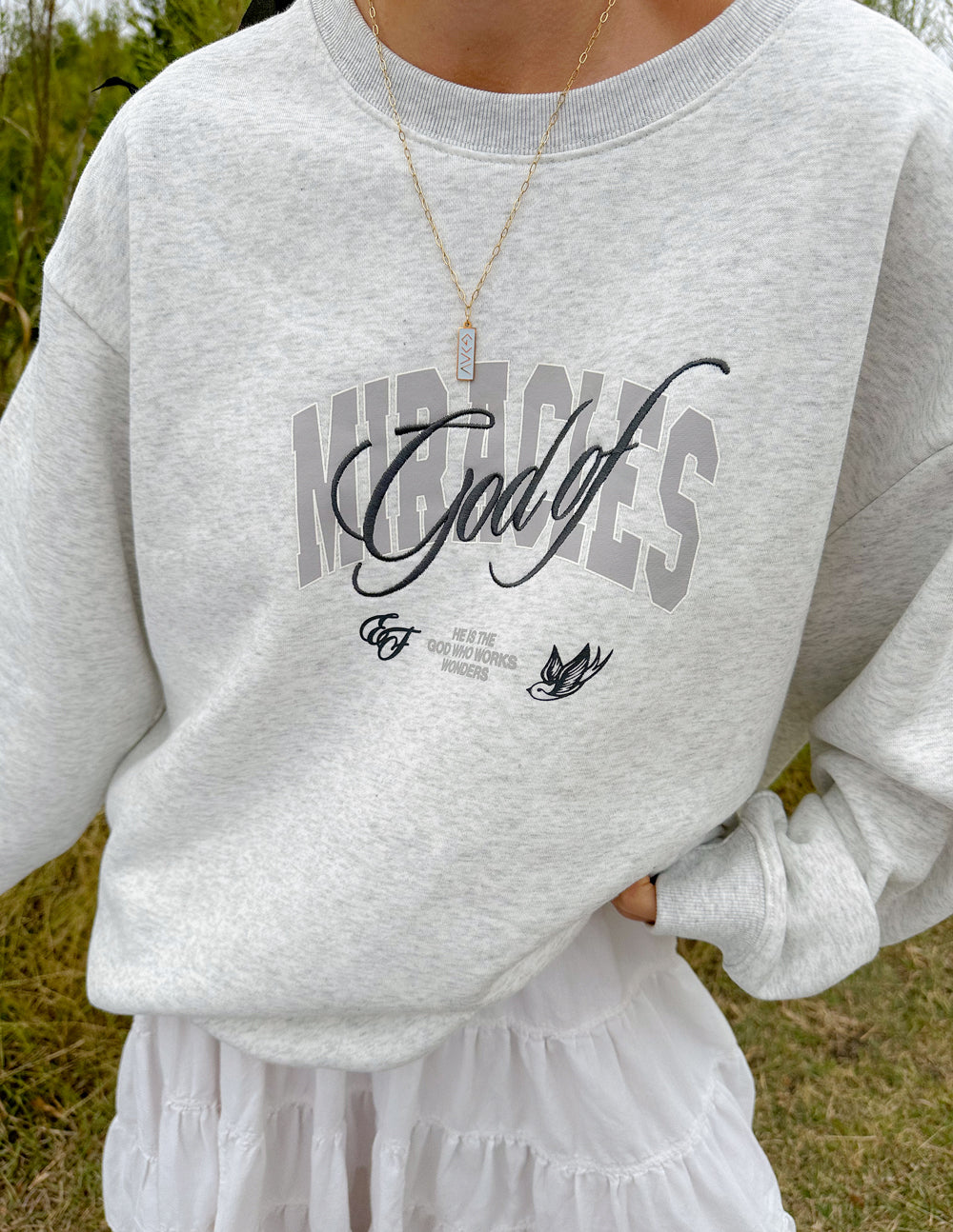 Elevated Faith God of Miracles Unisex Crewneck