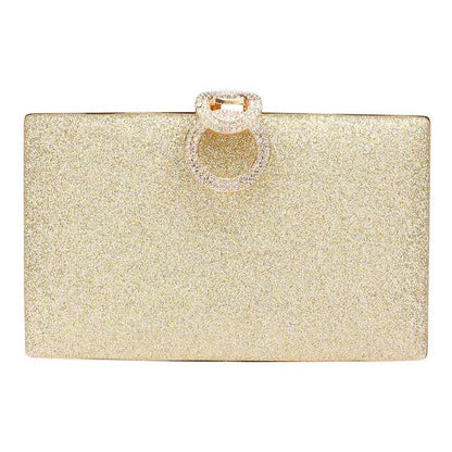 Shimmery Evening Clutch Crossbody Bag