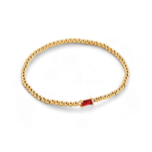 Mint & Lily Gold Beaded Birthstone Bracelet