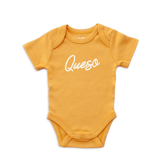 Frankie Jean Queso Cursive Onesie