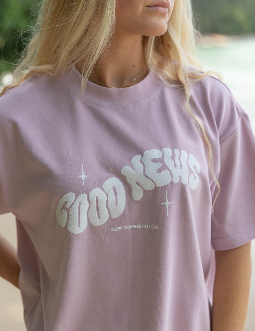 Elevated Faith Good News Pink Unisex Tee
