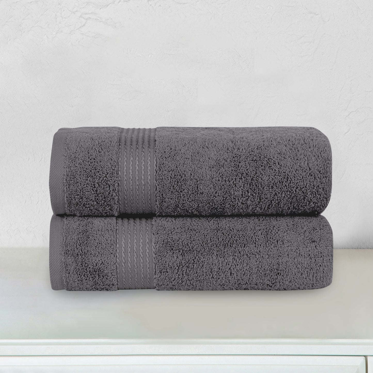 Elegant Comfort 2 Pack Premium Turkish Cotton Bath Towel Set, 27 x 54 inch