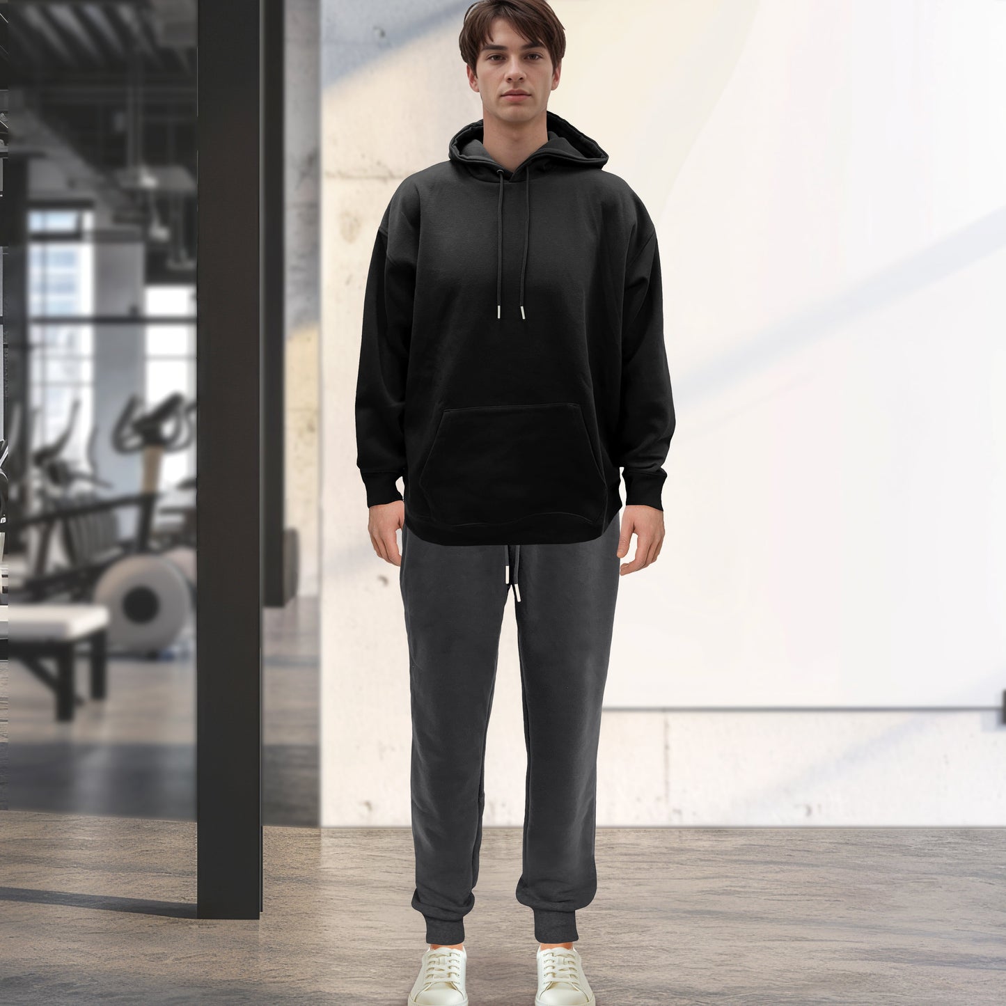 Elegant Comfort Cotton Active Men Tracksuit 2 Piece Set Athletic Jogging Sweatsuits