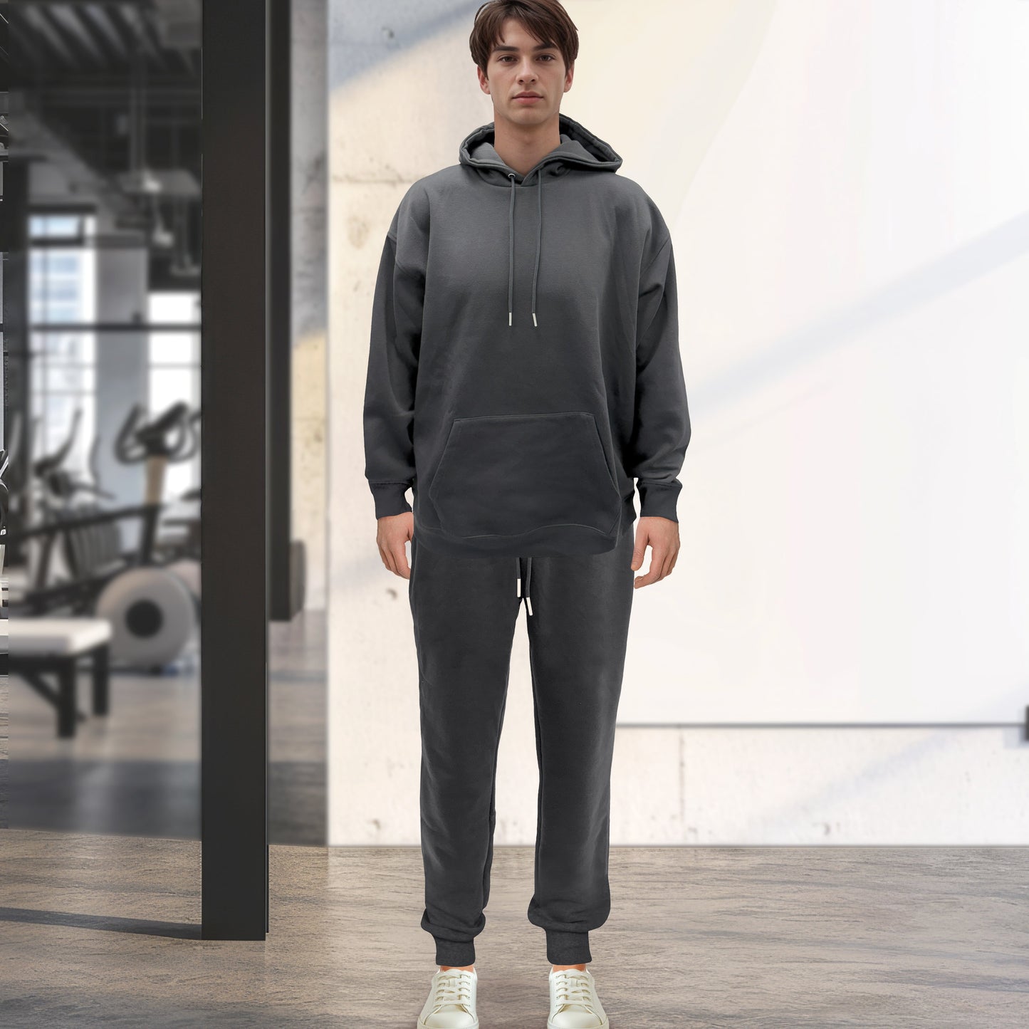 Elegant Comfort Cotton Active Men Tracksuit 2 Piece Set Athletic Jogging Sweatsuits