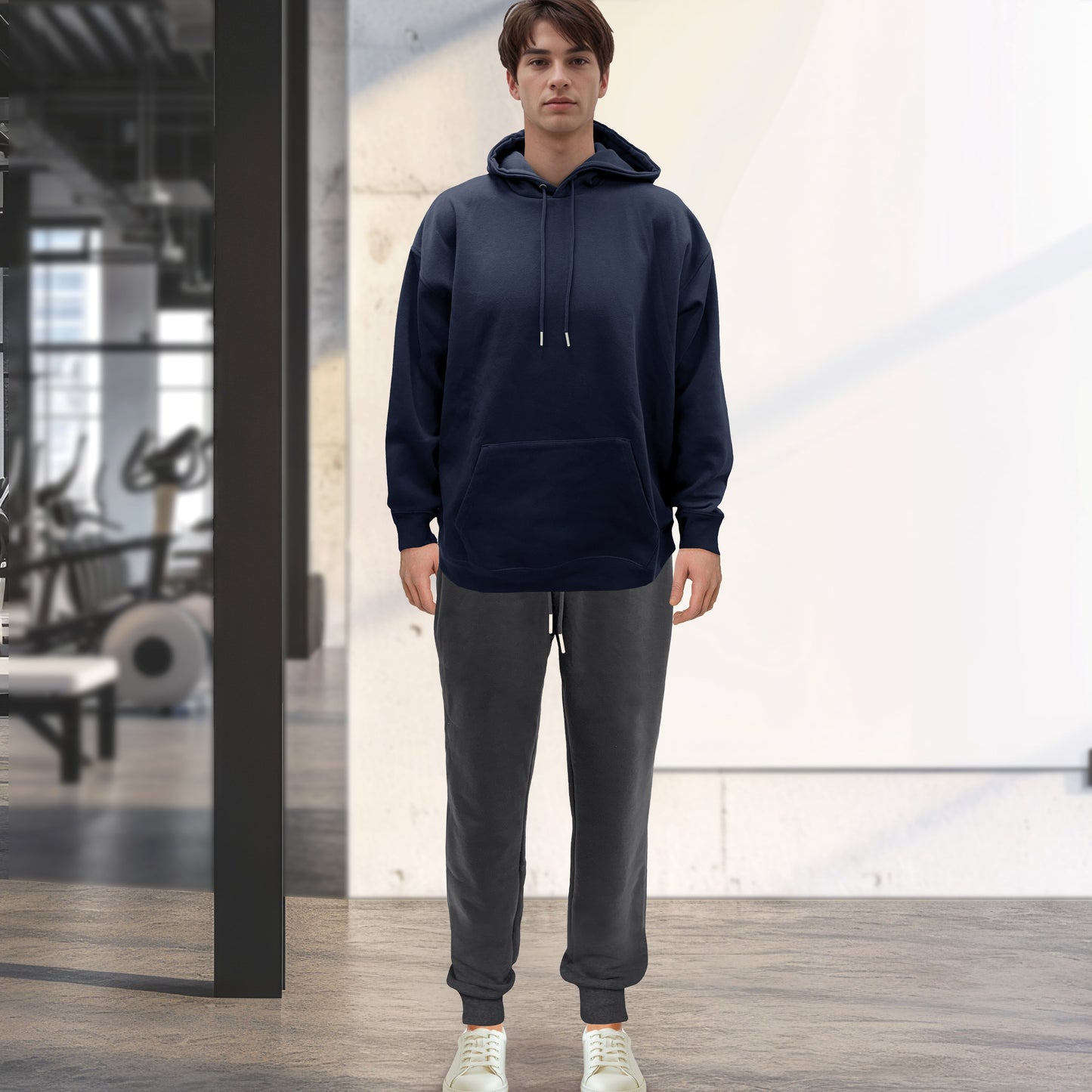 Elegant Comfort Cotton Active Men Tracksuit 2 Piece Set Athletic Jogging Sweatsuits