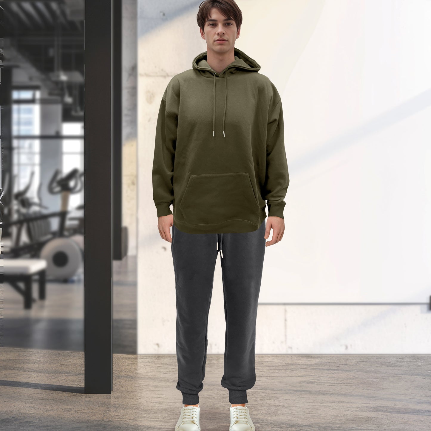 Elegant Comfort Cotton Active Men Tracksuit 2 Piece Set Athletic Jogging Sweatsuits