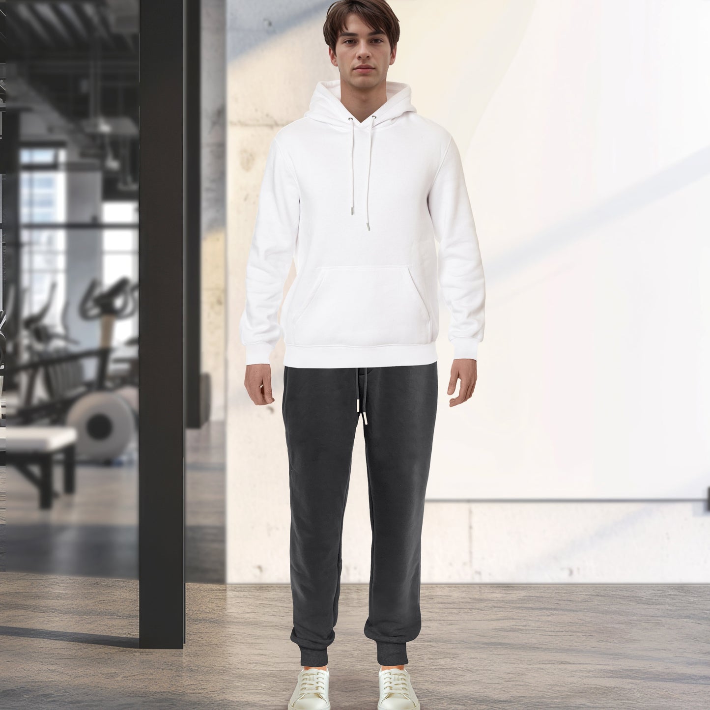 Elegant Comfort Cotton Active Men Tracksuit 2 Piece Set Athletic Jogging Sweatsuits