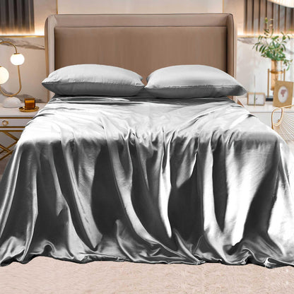 Elegant Comfort Fine 4-Piece Silky Satin Sheet Set, Moody Shades