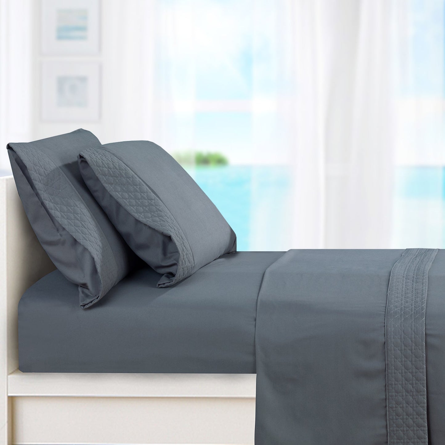 Mocassi Quilted 4-Piece Sheet Set, Premium Hotel Quality