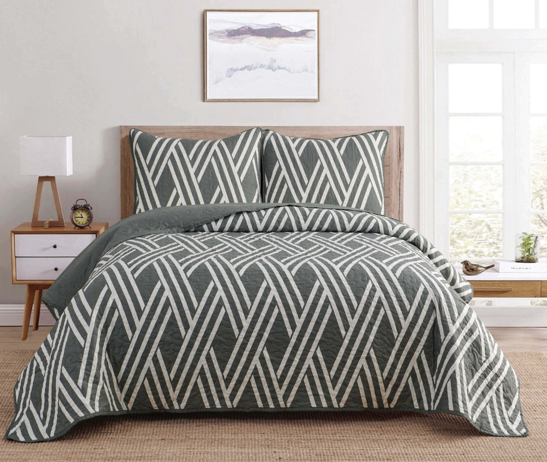 Grey Chevron Weave-