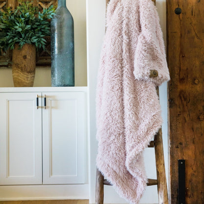 Angel Plush Blanket | Big - Dusty Pink