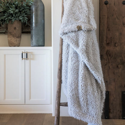 Angel Plush Blanket | Big - Silver Cloud