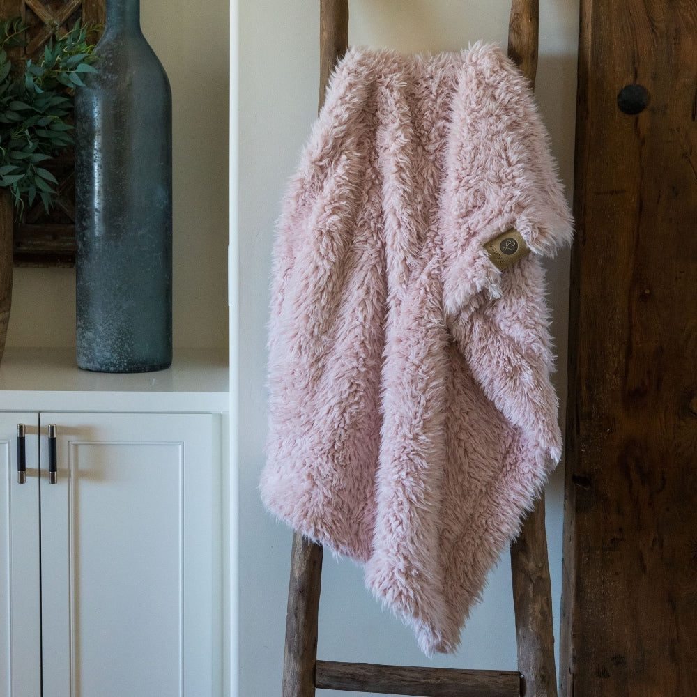 Angel Plush Blanket | Little - Dusty Pink