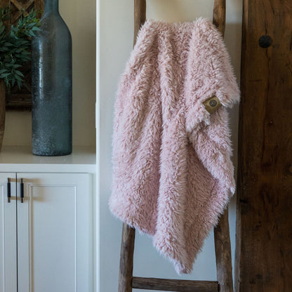 Angel Plush Blanket | Little - Dusty Pink