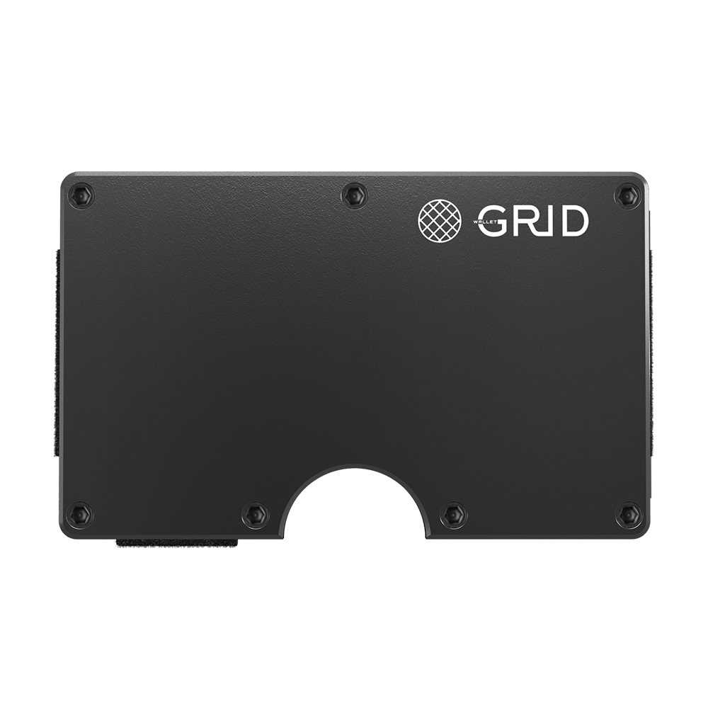 Grid Wallet Gunmetal Aluminum