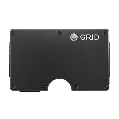 Grid Wallet Gunmetal Aluminum
