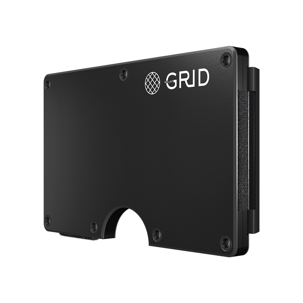 Grid Wallet Gunmetal Aluminum