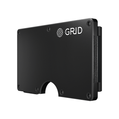 Grid Wallet Gunmetal Aluminum