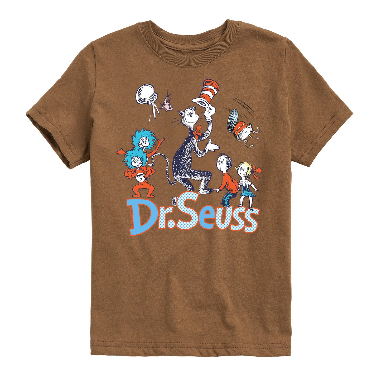 Dr. Seuss - Cat and the Hat and Thing 1 and Thing 2- Toddler And Youth Short Sleeve Graphic T-Shirt