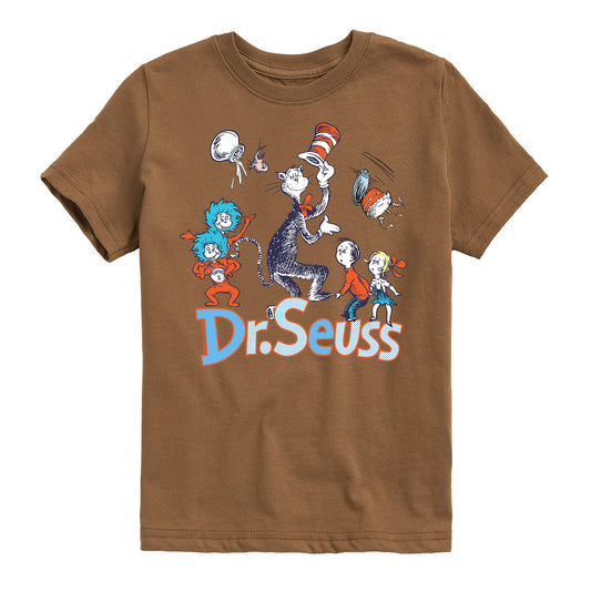 Dr. Seuss - Cat and the Hat and Thing 1 and Thing 2- Toddler And Youth Short Sleeve Graphic T-Shirt