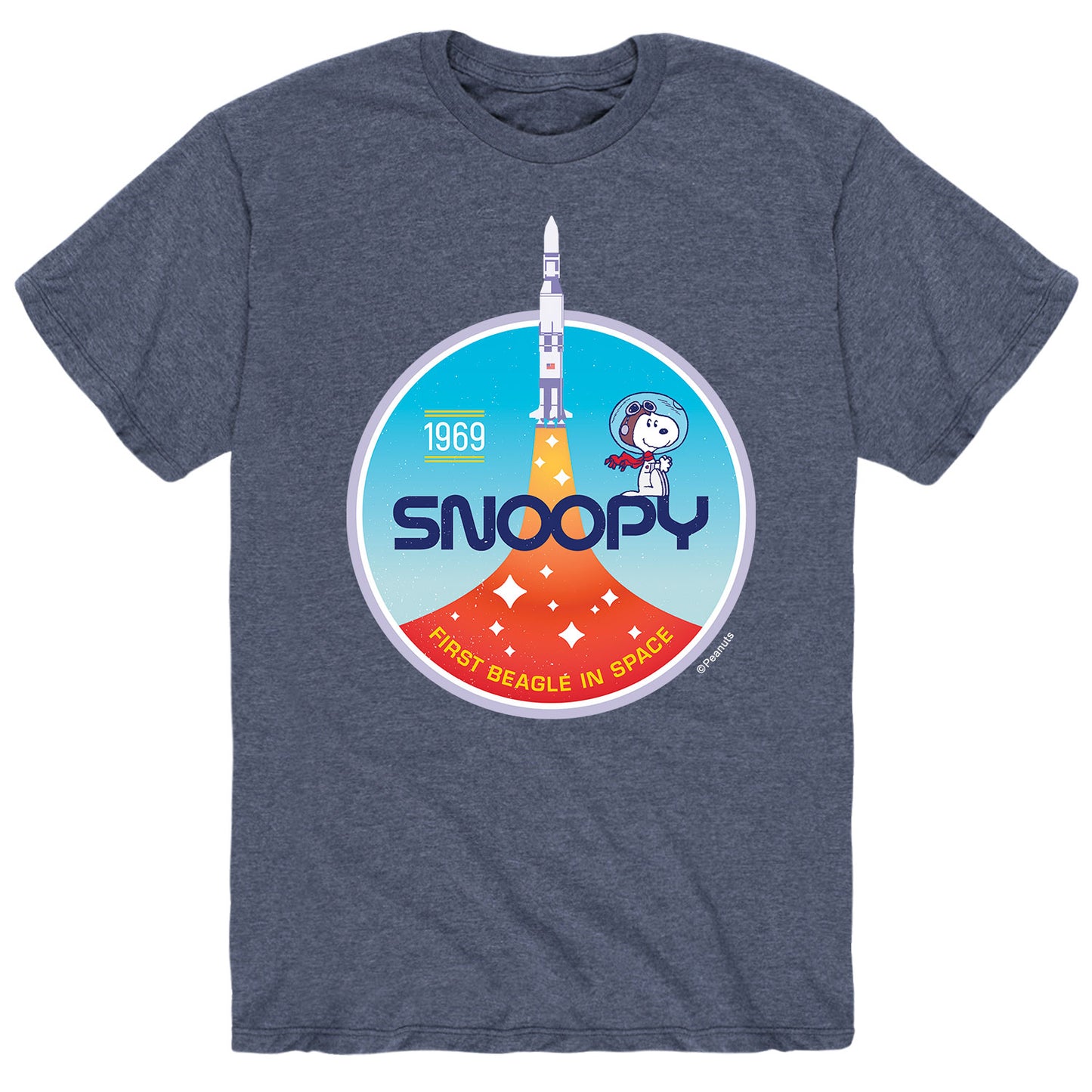 Peanuts - Snoopy Space Beagle Astronaunt Short Sleeve Graphic T-Shirts