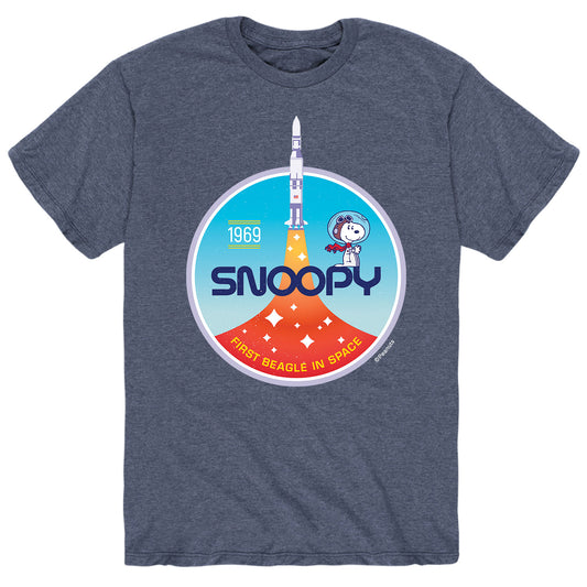 Peanuts - Snoopy Space Beagle Astronaunt Short Sleeve Graphic T-Shirts