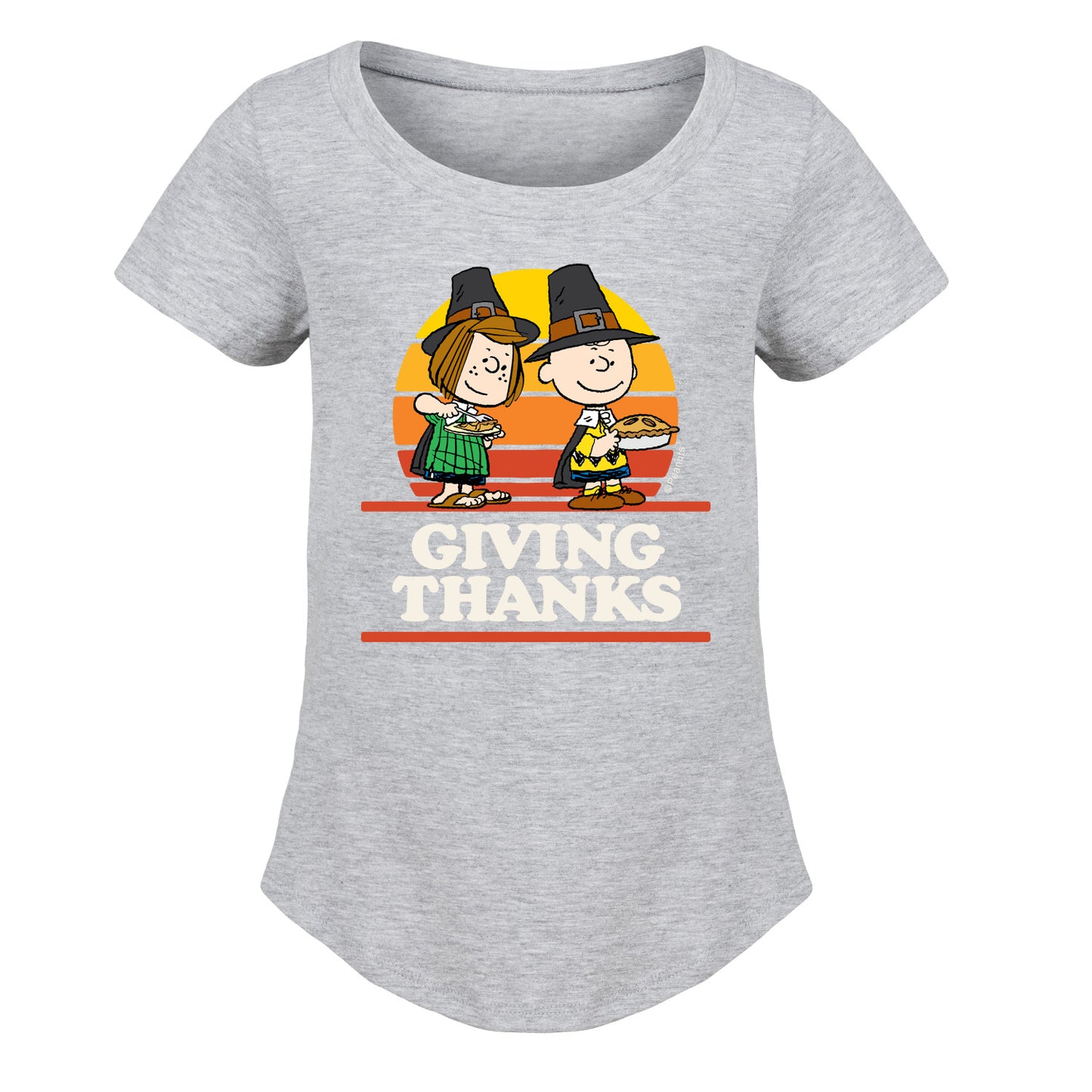 Peanuts - Giving Thanks - Toddler And Youth Girls Short Sleeve Graphic T-Shirt