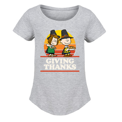 Peanuts - Giving Thanks - Toddler And Youth Girls Short Sleeve Graphic T-Shirt