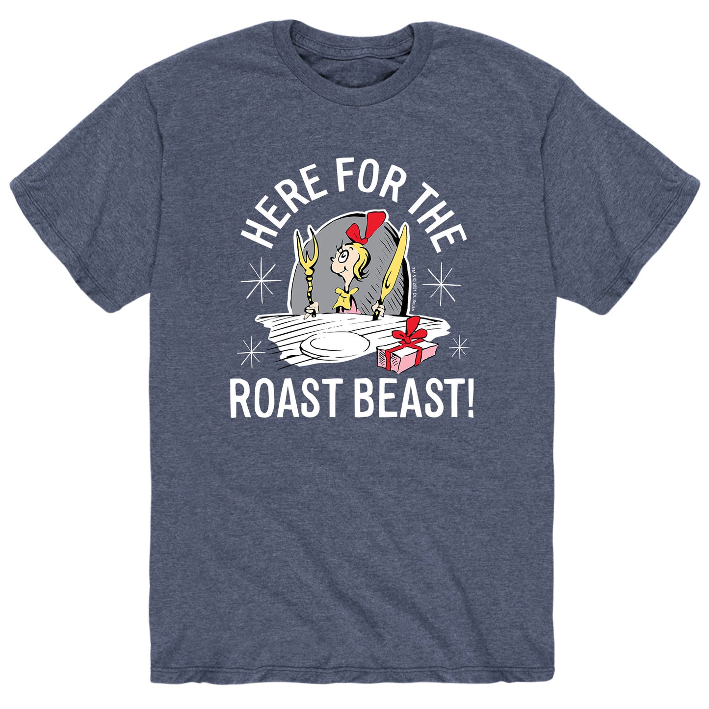 Here For The Roast Beast - HEATHER BLUE-
