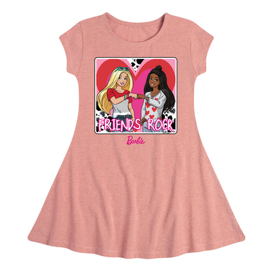 Barbie - Friends Rock - Toddler And Youth Girls Fit And Flare Dress