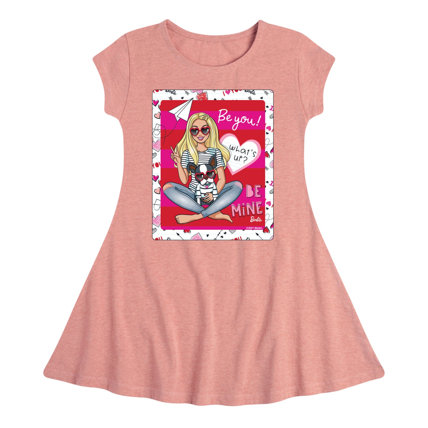Barbie - Hello Lovely Barbie - Toddler And Youth Girls Fit And Flare Dress
